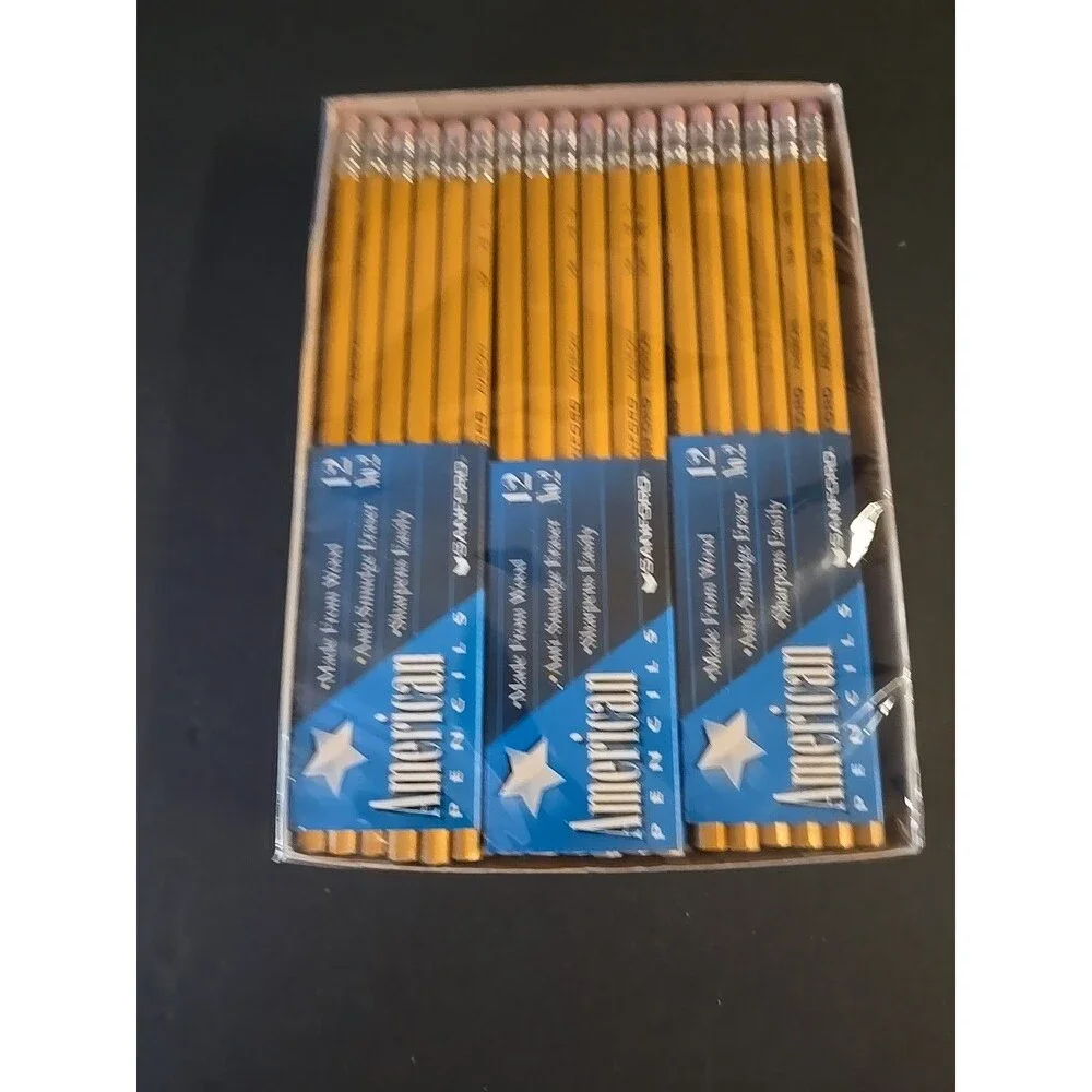 Sanford American Pencils No 2 HB Real Wood 72pk Made USA NOS Vintage Anti-smudge